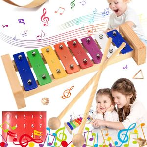 Tambour Enfant En Bois 11 En 1 - Instruments De Musique Pour Enfants 1 An Et + - Jouet Montessori