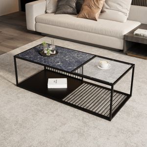 Table Basse Scandinave 50x50x40 Cm - Blanc - Pour Salon Ou Petit Espace - Pieds Bambou