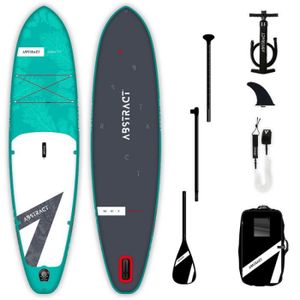 STAND UP PADDLE Stand-up - ABSTRACT - Pack paddle gonflable Coral Topaze 10.6 2021 - Mixte - Blanc - Jusqu'à 110 kg