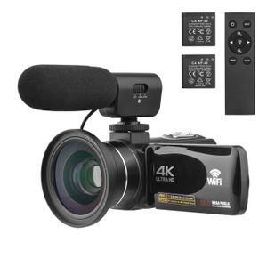 CAMÉSCOPE NUMÉRIQUE Microphone et Len-Caméra vidéo numérique 4K, camés