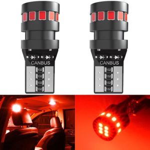 AMPOULE TABLEAU BORD (Rouge)W5W 2015 LED intérieur de voiture lecture dôme lumière marqueur lampe 168 194 LED Auto cale ampoules de stationnement