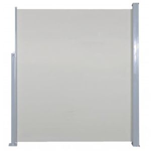 Paravent extérieur rétractable 140 x 250 cm gris clair store latéral