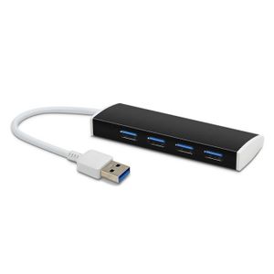 Hub USB Alimenté，WLXKJY Aluminium USB Hub 3.0 à 10 Ports Multiprise USB 3.0  avec 12V/5A Alimentation Externe Multi Port USB Hub, 5 Gbit/s,Commutateurs  Individuels et Indicateur LED : : Informatique