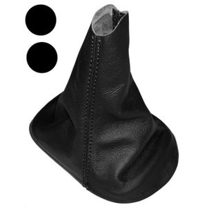 Aerzetix Soufflet de levier de vitesse en 100/% CUIR v/éritable avec coutures//surpiq/ûres noires