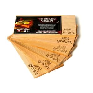 BARBECUE Planches de bois pour barbecue Pack de 6 planches 