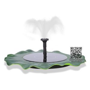 POMPE ARROSAGE Feuille de lotus Pompe solaire pour fontaine d'aquarium, bain d'oiseaux flottants, Kit de panneau solaire pou