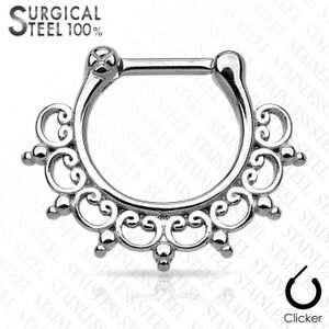 Piercing septum acier chirurgical