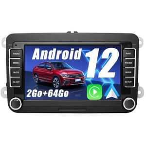 AUTORADIO Junsun Autoradio Android 12 2Go+64Go pour Golf 5 6