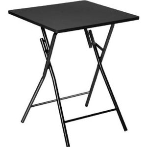 TABLE D'APPOINT Table d'appoint pliante en MDF coloris noir - L.60