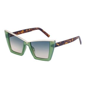 LUNETTES DE SOLEIL SHARPHY Lunettes de soleil femme mode monture de lunettes de chat rétro personnalisées vert imprimé léopard conduite voyage