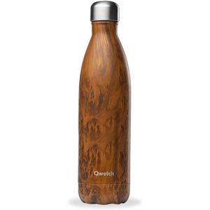 GOURDE Qwetch - Bouteille Isotherme Wood 750ml - Gourde N