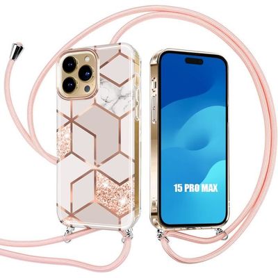 Coque IPhone 11 Pro Avec Cordon,Paillette Liquide Transparent Crystal