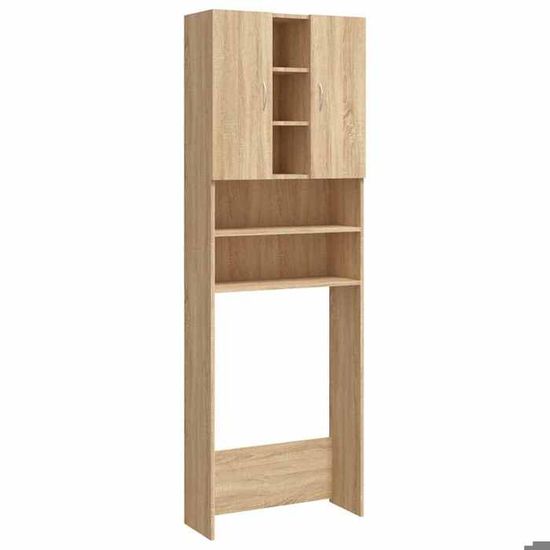 Meuble Pour Machine à Laver, Chêne Sonoma, Blanc Mat, 31 X 64 X 180 Cm | Leroy Merlin