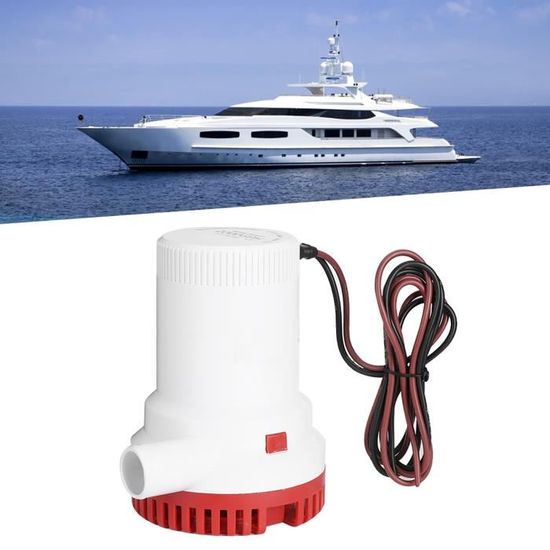 Pompe De Cale Submersible Marine 2000GPH 12V - Accessoire Bateau Pompe à Eau 7550L/H