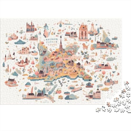 Trefl Paradise Island Puzzle de 1000 pièces Rouge 68 x 48 cm Impression DIY Puzzle créatif amusant classique pour adultes et enfants à partir de 12 ans