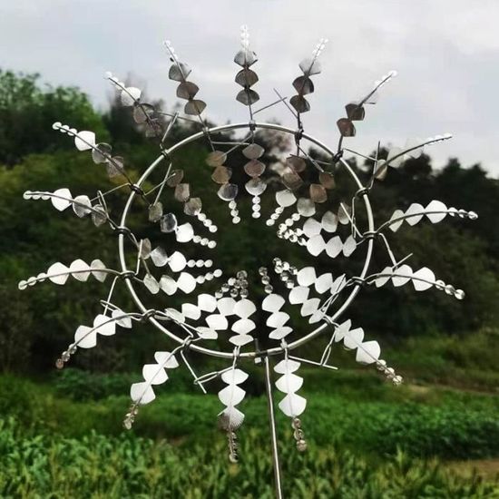 Moulin Vent 3D Moulin à Vent Métal Décoratif - Éolienne Jardin 3D Moulin Vent 3D Moulin à Vent Métal Décoratif - Éolienne Jardin 3D