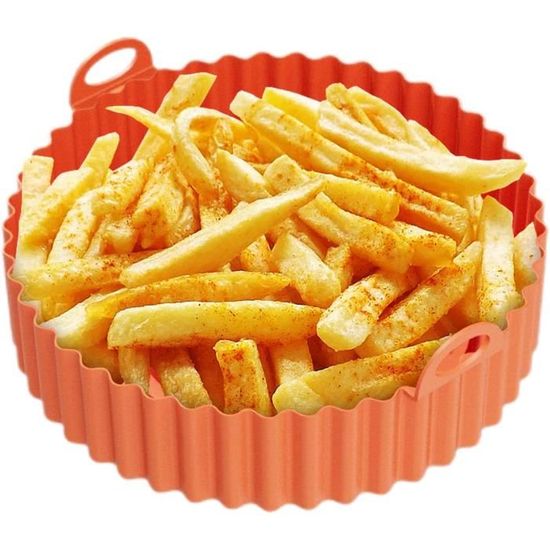 Lot De 2 Inserts En Silicone Pour Friteuse à Air Philips/Cosori 5-6.2L – Diamètre 20.3 Cm – Qualité Alimentaire