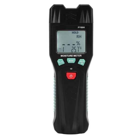 Testeur Humidité Bois Et Murs MESTEK - Hygromètre Numérique Sans Pinces - LCD Rétroéclairé - Profondeur 20mm