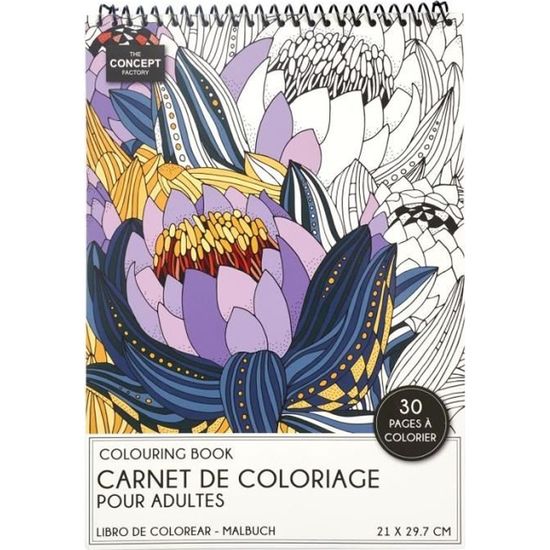 Livre De Coloriage 30 Pages "adulte" 21x29cm Blanc - Paris Prix