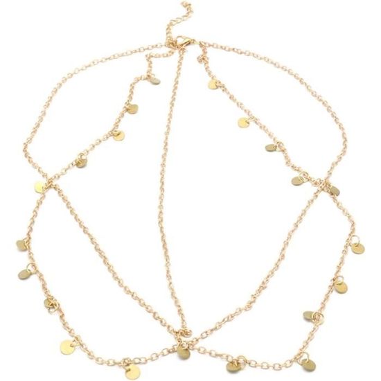 Yalice Chaîne De Tête Bohème Croissant De Lune Vintage En Cristal Pour