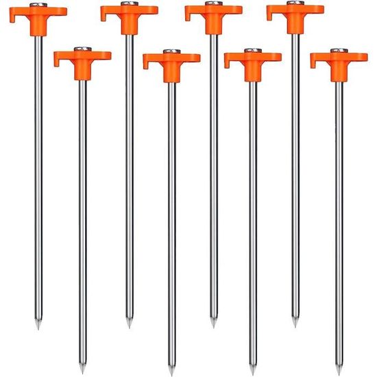 Flintronic Piquets De Tente à Visser, 20,5 Cm Piquets De Sol Robustes