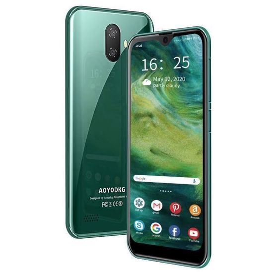 AOYODKG A20（2020）Smartphone 4G Débloqué 5.7" HD Écran 3Go + 32Go Android 9.0 Dual SIM- Caméras 4G Telephone Portable pas cher