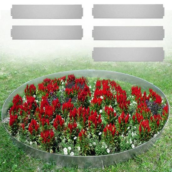 48m Bordure De Pelouse En Plastique, Flexible Bordure De Jardin Avec 200 Piquets Ancrage Noir 99018651
