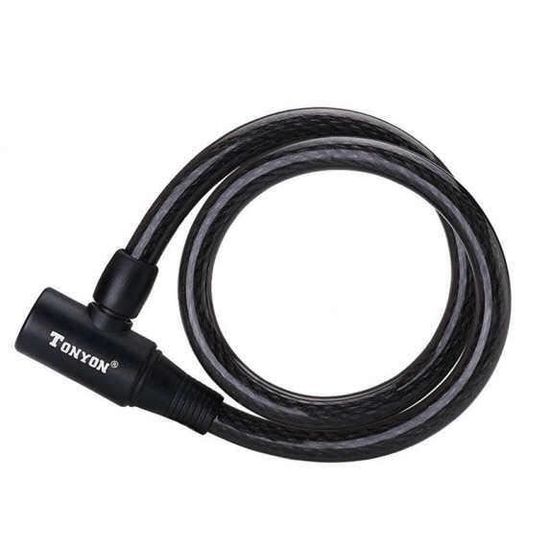 Serrure à câble enroulé sécurisé pour vélo,moto,porte,portail,clôture