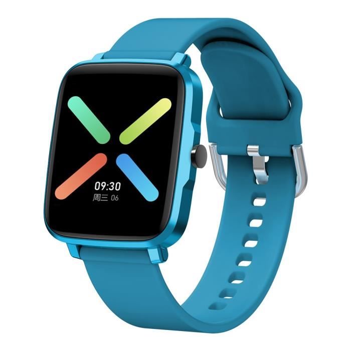 Montre connectée,Xiomi KUMI KU1 S Mode BT5.0 SmartWatch moniteur de sommeil 11 Sport Mode IP68 étanche iOS Android - Type Bleu