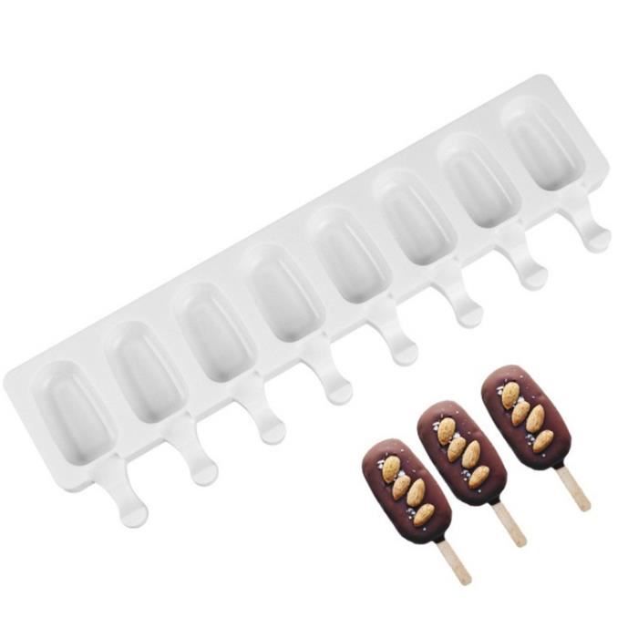 Moule de sucette glacée de fabricant de glace à l'eau de moule de crème glacée gelée de silicone de 8 cellules @whicloudX1758