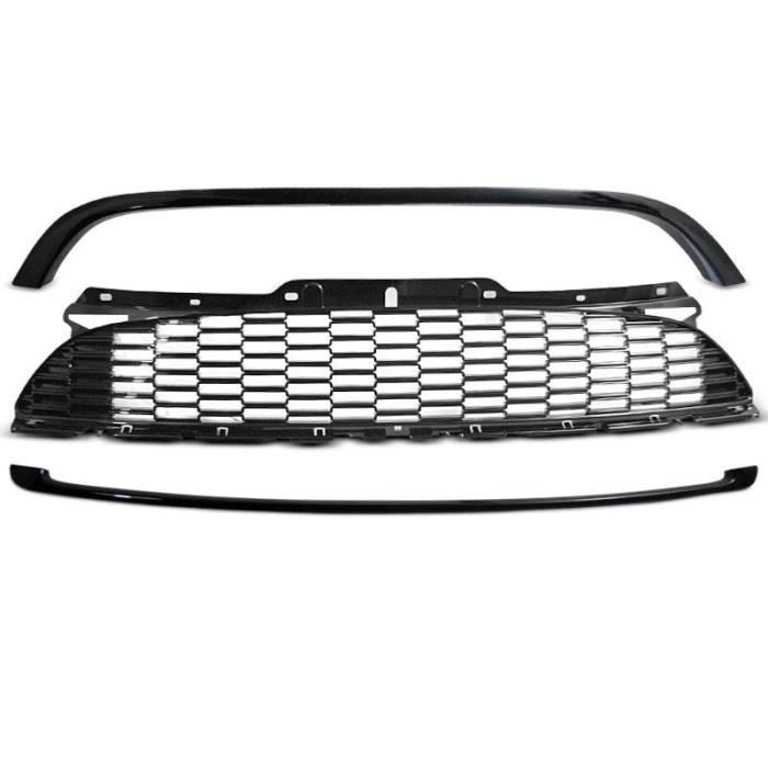 Calandre avant Mini Cooper 2010 à 2014 R56-57-55 look JCW noir glossy