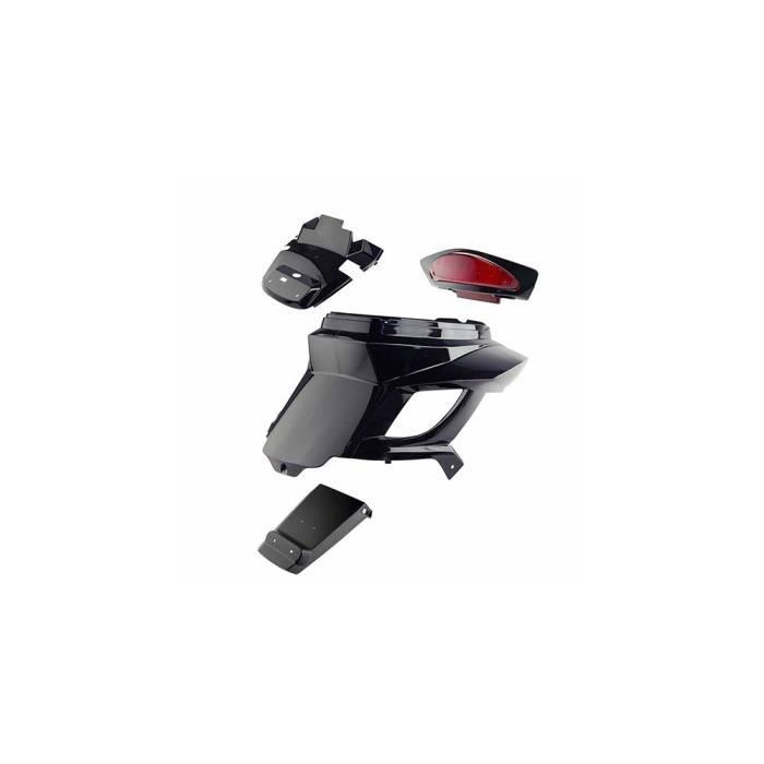 Coque ar scooter bcd adapt. booster 2004- noir new design avec passage de roue/feu stop