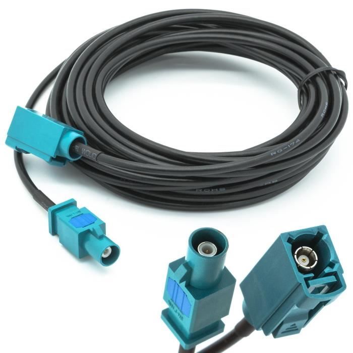 Adapter-Universe Rallonge d'antenne Fakra 5m Fakra Plug to Fakra Socket rg 174 Type z Cable