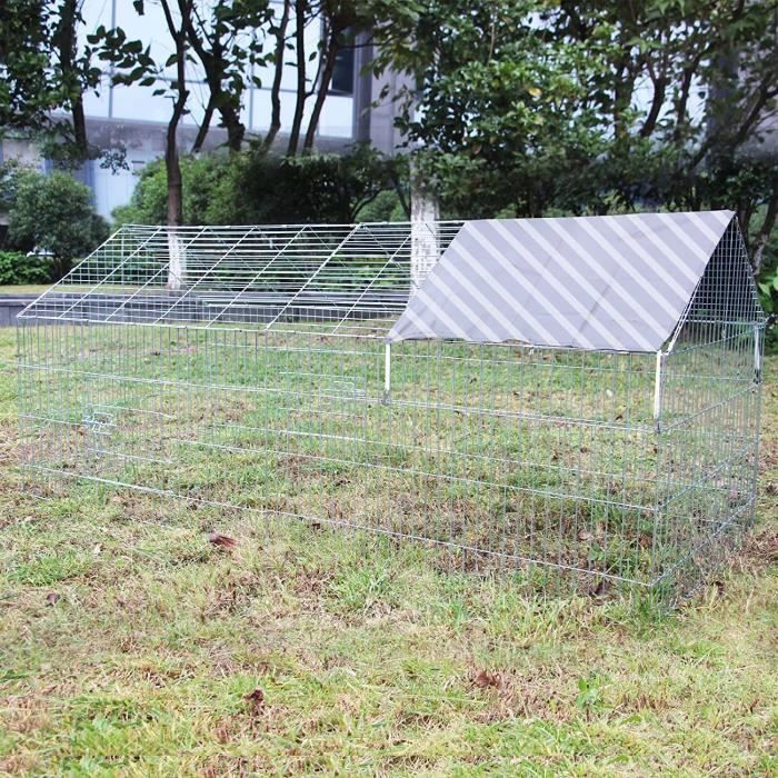 Enclos Lapin Parc Ouvert Cage à Lapin Lièvre Clapier Activité extérieure13