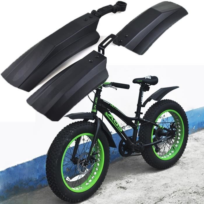 Pièce Détachée,Garde boue de vélo de neige 20 pouces 26 pouces garde boue de vélo 2 pièces garde boue arrière avant pour Fatbike
