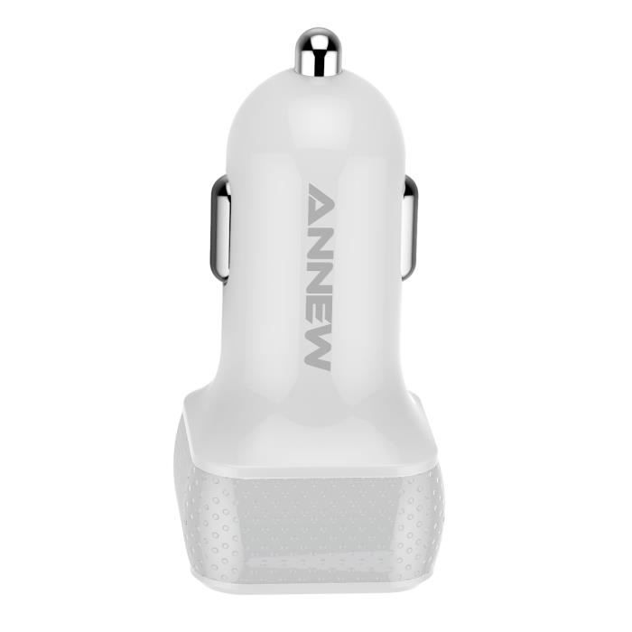 Annew Chargeur De Voiture Double Ports USB 24W / 4.8A pour iPhone /Pro Samsung Galaxy Note 9 8 Note 9 8 LG HTC