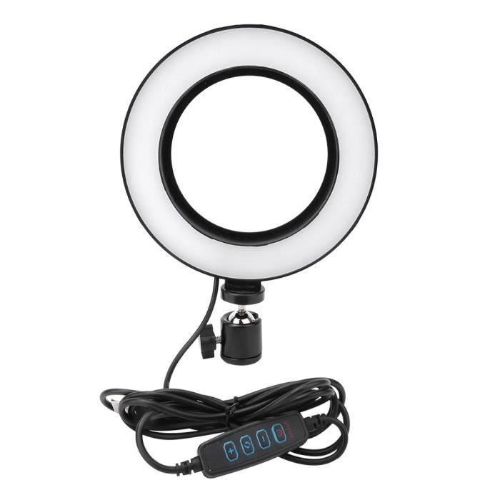 ESTINK Photographie lumière d'appoint 6 po USB LED Lampe Anneau Lumière Vidéo Dimmable pour Photographie Selfie en Direct Studio