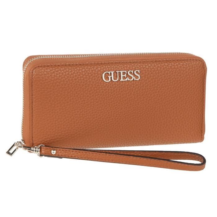 GUESS - porte feuille femme - cognac