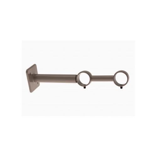 Support Double pour Barre de Ø 20 mm Taupe Diam. 20 mm