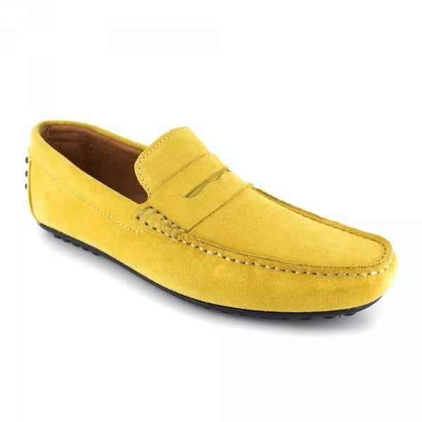 Mocassin J.Bradford Cuir Jaune JB-ROBE - Couleur - Jaune