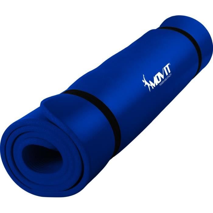 MOVIT Tapis de gymnastique 190cm x 100cm x 1,5cm, bleu roi