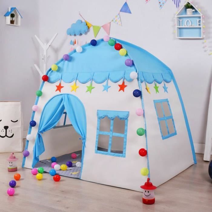 Château bleu, Tente pliables pour enfants intérieur extérieur, Tente Princess Castle