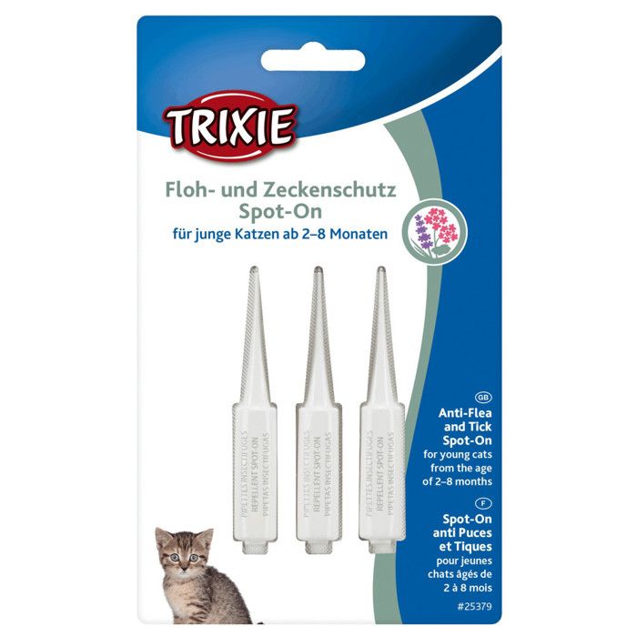 Protection anti-tiques et puces, Spot-On, pour chatons de 2 à 8 mois-Trixie 3,000000