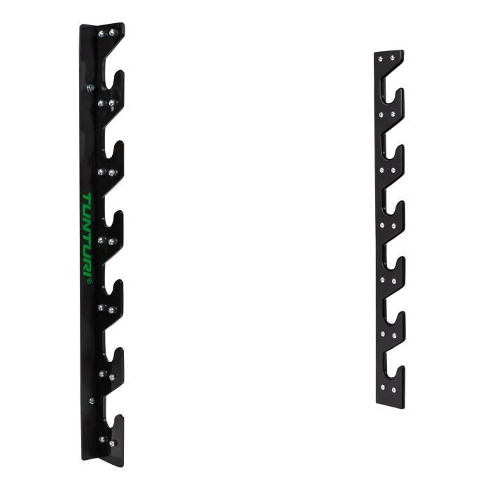 Tunturi support mural pour barre d'haltères 92 cm acier noir/vert 2-pièces