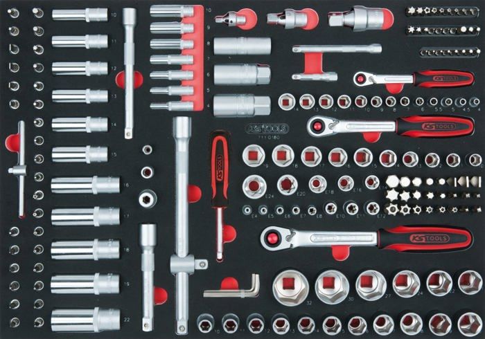 KS Tools 917.0610 - Set De Douilles Et Douilles Longues 6 Points - Profil FlankTraction