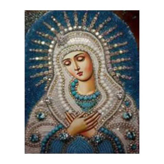 Kit Peinture Diamant 5D Religieux - Broderie Diamant Chrétienne DIY, Décoration Murale Jésus Marie Croix