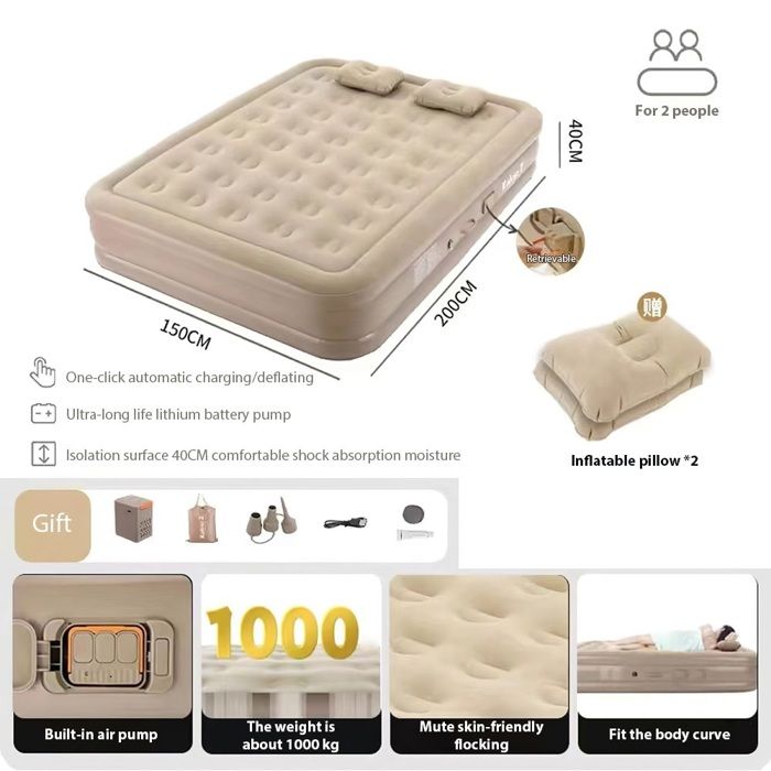 Matelas gonflable pour 2 personnes | Matelas gonflable, Lit d´appoint