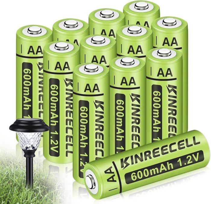 AXFEE Lot 10 Piles Rechargeables AA Ni-Mh 800mAh 1.2V - Pré-chargées Pour Lampe Frontale Télécommande