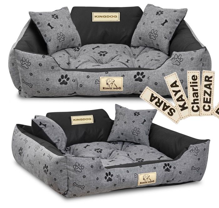 Comparer les prix de Panier pour chien KINGDOG kennel 75x65 cm personnalisé imperméable os noir