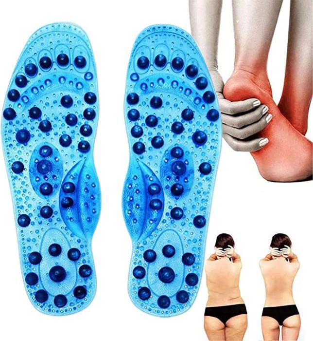 Audasi Semelles Intérieures Magnétiques, Semelles De Massage, Semelles Orthopédiques, Pour Hommes Et Femmes, Pour Fasciite Plantaire, Réflexologie, Acupression